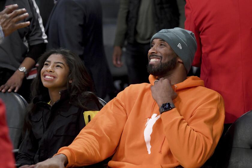 Former Los Angeles Laker Kobe Bryant and his daughter Gianna Bryant