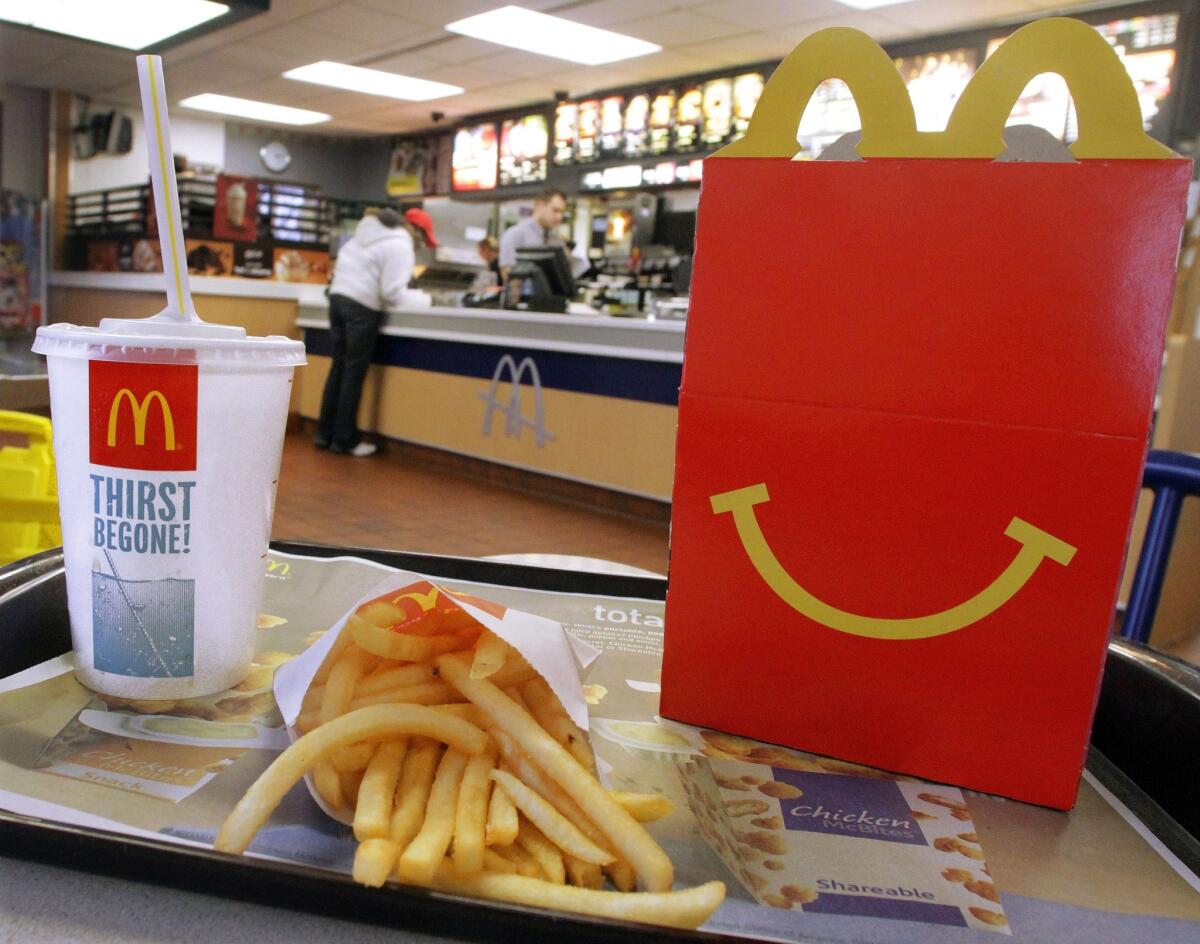McDonald's newest mascot for kids is being ridiculed on social media. Above, a 2012 photo shows a Happy Meal at a McDonald's in Springfield, Ill.
