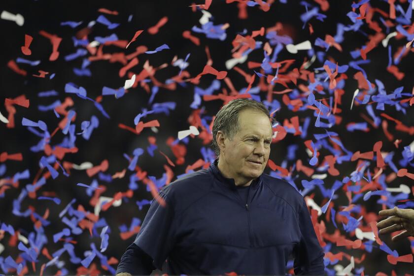 New England Patriots head coach Bill Belichick after the NFL Super Bowl 51 football game against the Atlanta Falcons