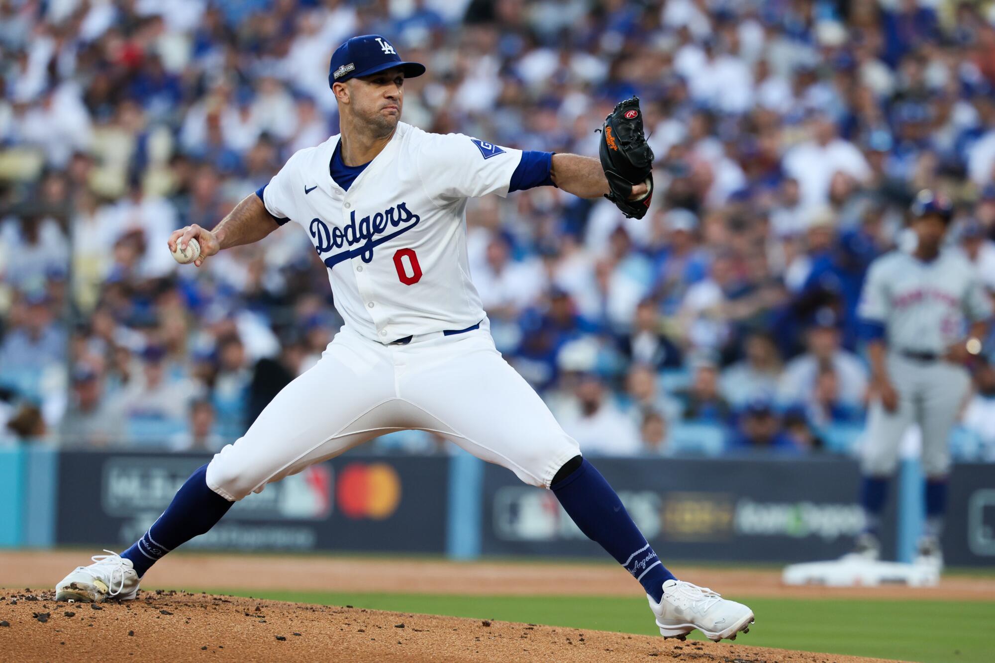 Dodger pitchers zero in on MLB history in Game 1 win over Mets Los