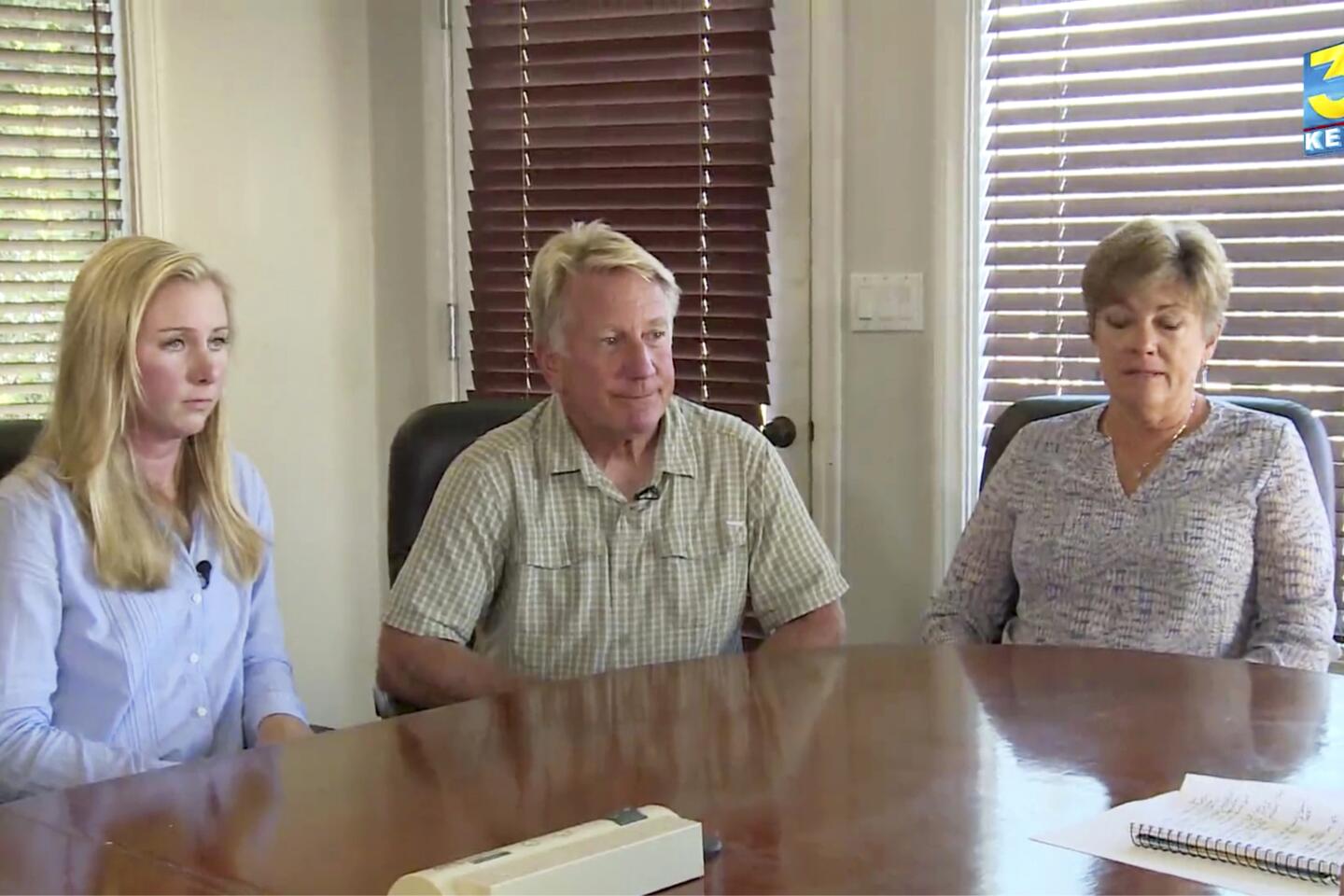 The owners of Truth Aquatics and the dive boat Conception, Glen and Dana Fritzler, right, and their daughter Ashley, left, during an interview in Santa Barbara, Calif.
