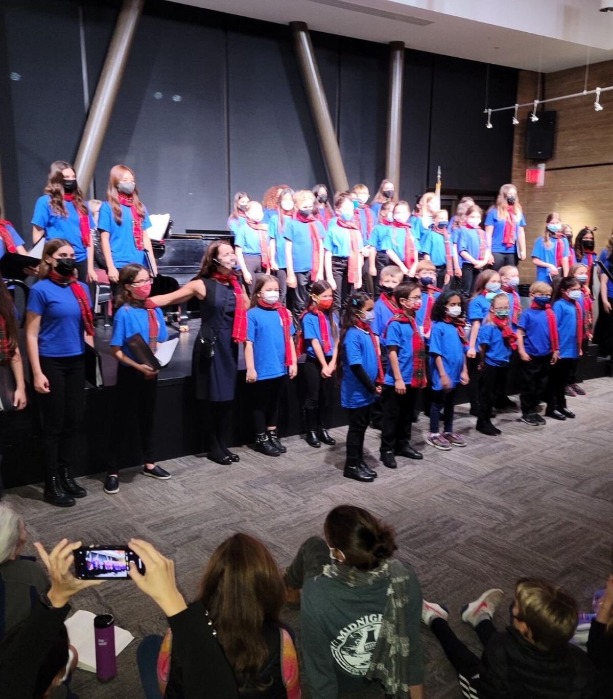 North Coast singers caroling at the Encinitas Public Library.