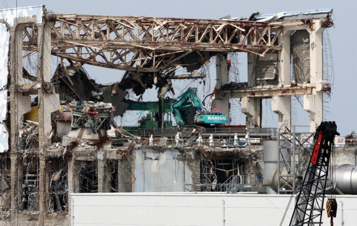 So much for safety measures: Fukushima unit 4, one year after the disaster.