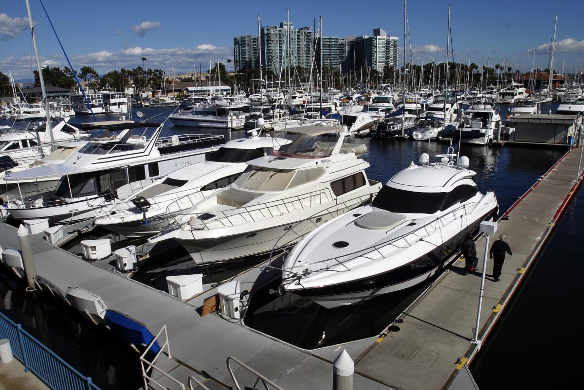 Marina del Rey Harbor is home to more than 4,500 boats, and the California Regional Water Quality Board is considering a plan that would force boat owners to strip the copper paint off the bottom of their vessels at their own expense.