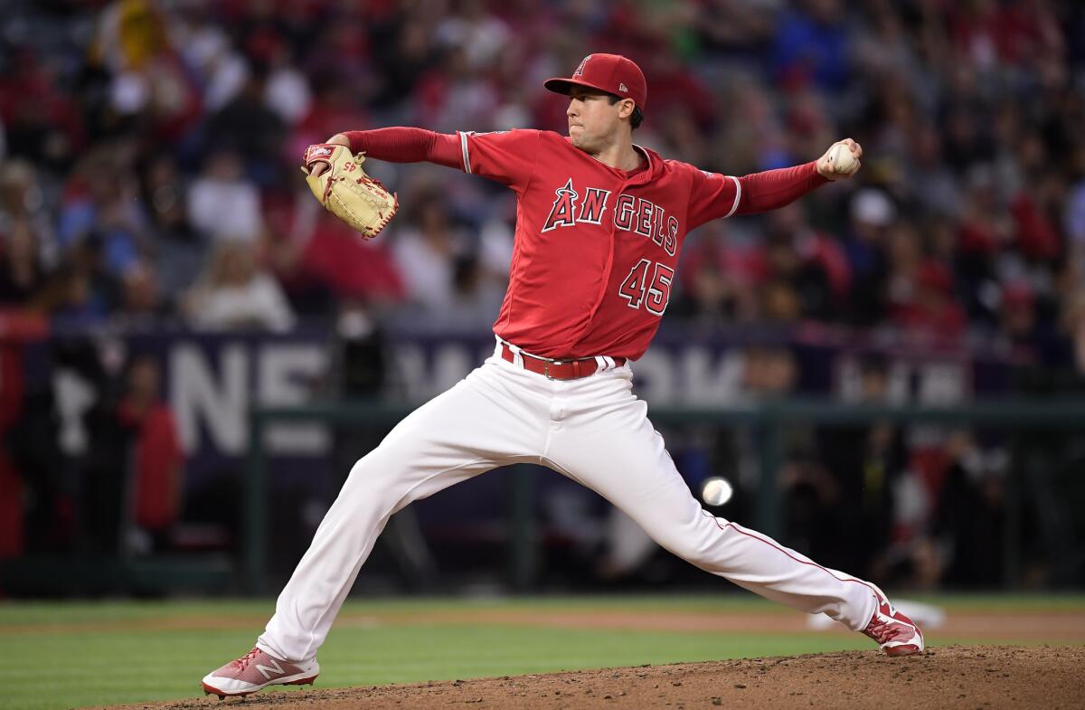 In four-plus innings, Angels starter Tyler Skaggs issued a season-high four walks and gave up six runs (five earned) on six hits.