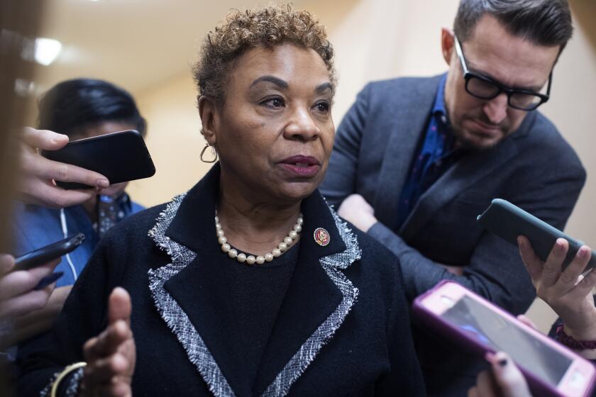 UNITED STATES - JANUARY 8: Rep. Barbara Lee, D-Calif., speaks with reporters after a meeting of the House Democratic Caucus in the Capitol on Wednesday, January 8, 2020. (Photo By Tom Williams/CQ-Roll Call, Inc via Getty Images)