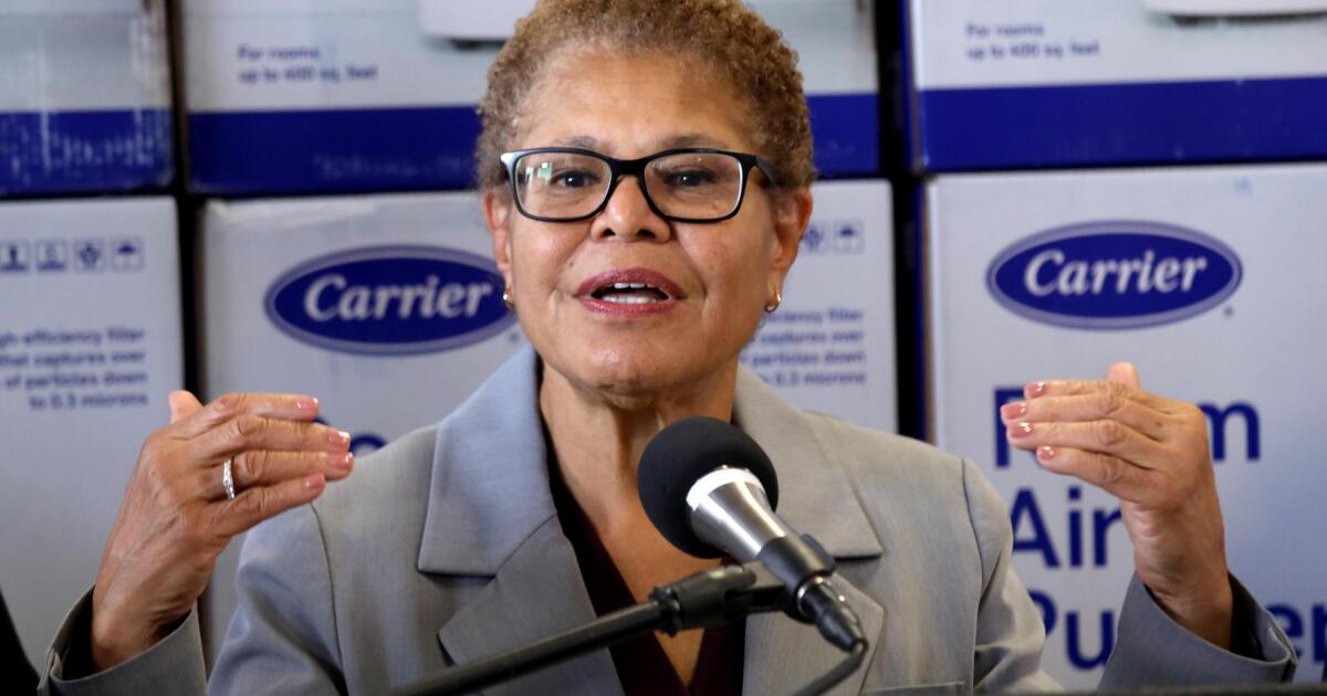 Mayor Karen Bass' unfavorable ratings spiked following fires, survey shows
