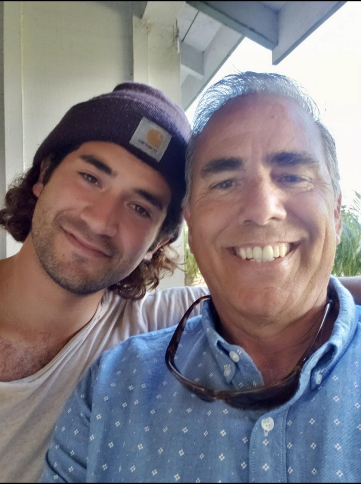 Patrick Fitzpatrick (right) and his rescuer, Dustin Castillo