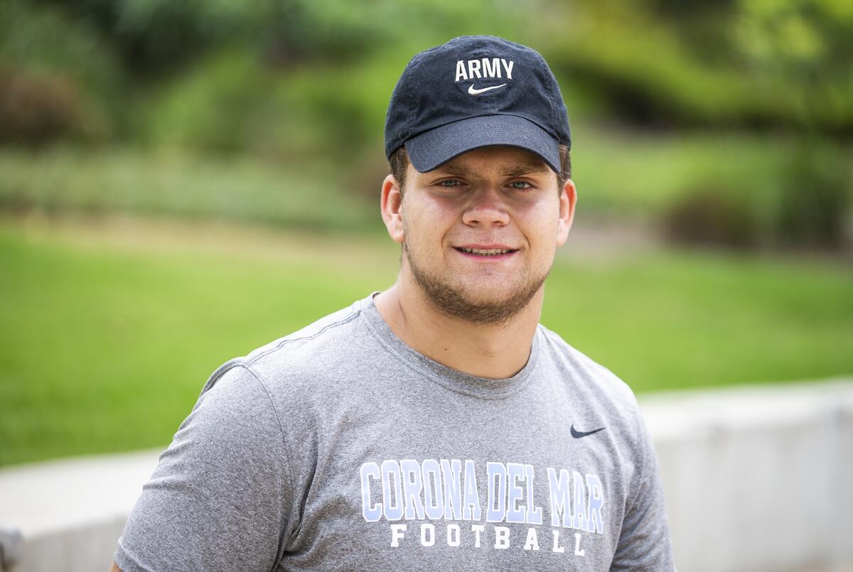 Corona del Mar's Thomas Bouda is a senior offensive lineman and has made a commitment to go to Army West Point.
