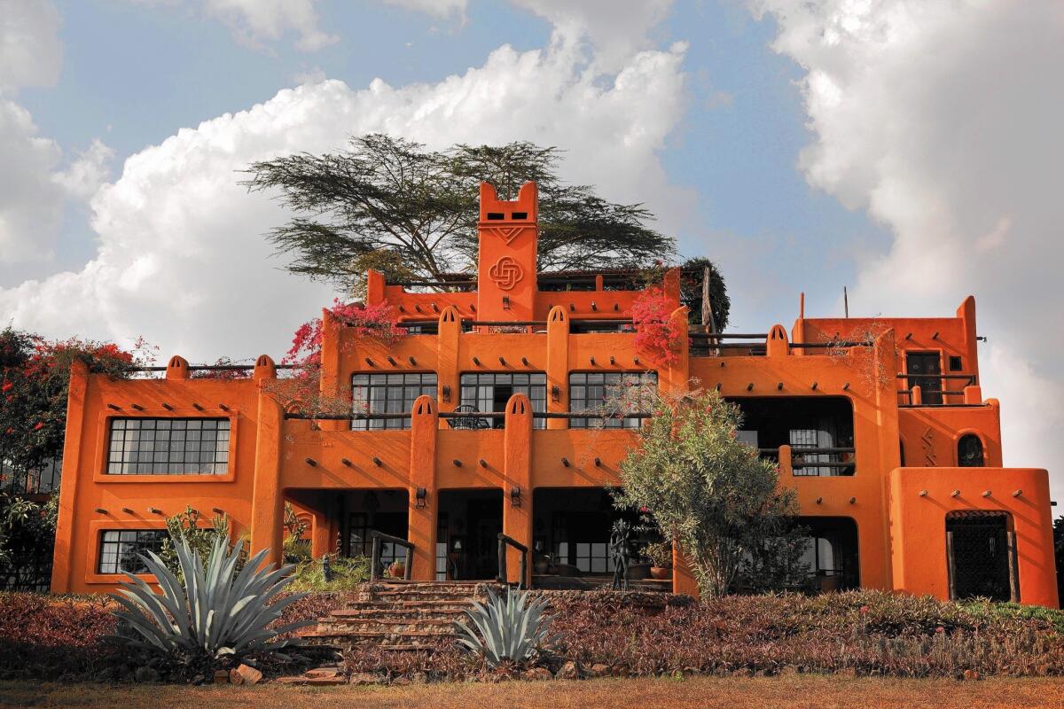 The African Heritage House, which overlooks Nairobi National Park, was built by American Alan Donovan.