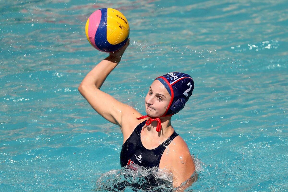 Maddie Musselman shoots against Hungary in Team USA’s 11-4 women’s water polo win Saturday at the Olympics in Rio de Janeiro, Brazil.