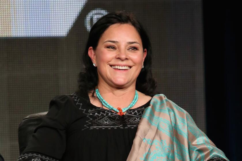 Diana Gabaldon was in Pasadena on Friday during the Television Critics Assn. press tour to promote the upcoming second half of the fantasy drama's first season.