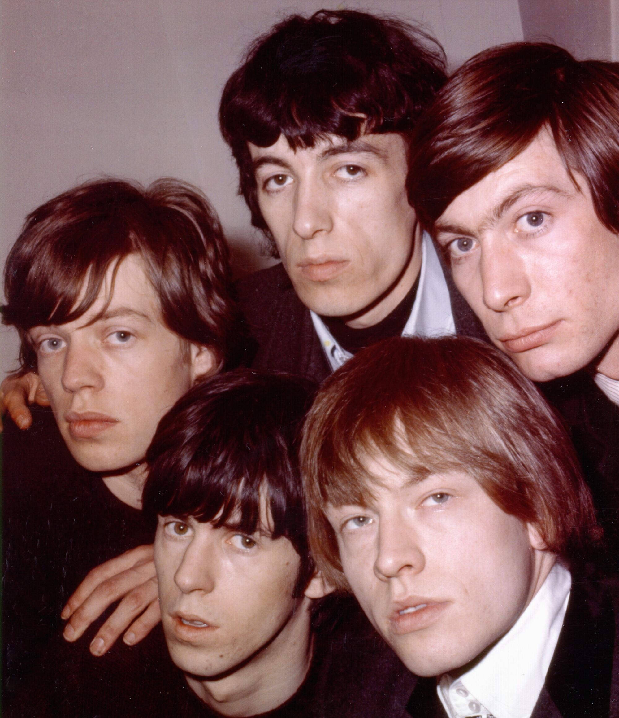 The Rolling Stones pose for a publicity photo in London circa 1965.