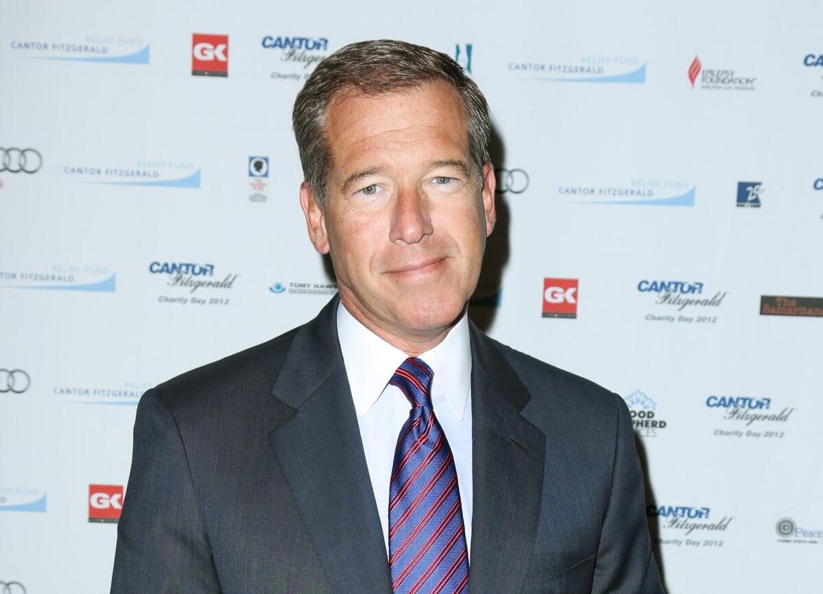 Revised Nielsen numbers show that Brian Williams, pictured here in 2012, continues to be the top-rated evening news anchor. Last week, Nielsen inaccurately reported that ABC's David Muir had more viewers. The ratings were revised on Tuesday.