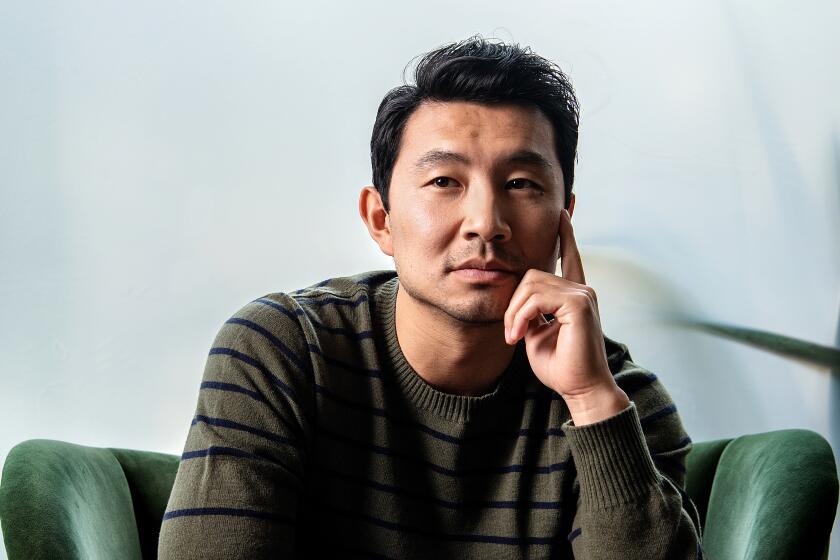 LOS ANGELES, CA - AUGUST 19: Portrait of actor Simu Liu at the Beverly Hilton on Thursday, Aug. 19, 2021 