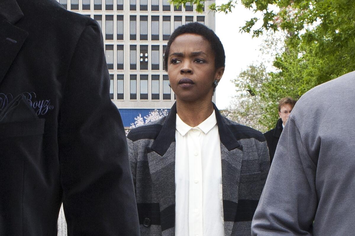 Singer Lauryn Hill leaves federal court in Newark, N.J.