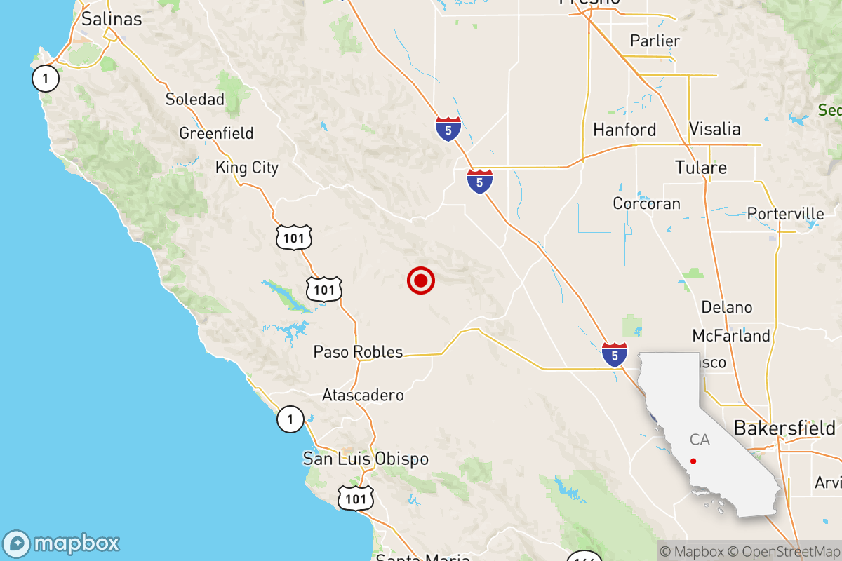 A magnitude 3.5 earthquake was reported Friday night 15 miles from Coalinga, Calif.