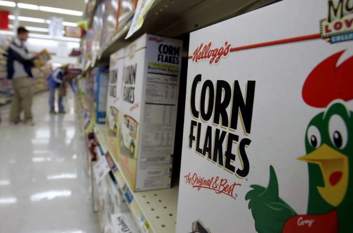 Kellogg Co. on Wednesday became the latest food giant to pledge steep cuts in carbon emissions in its supply chain.