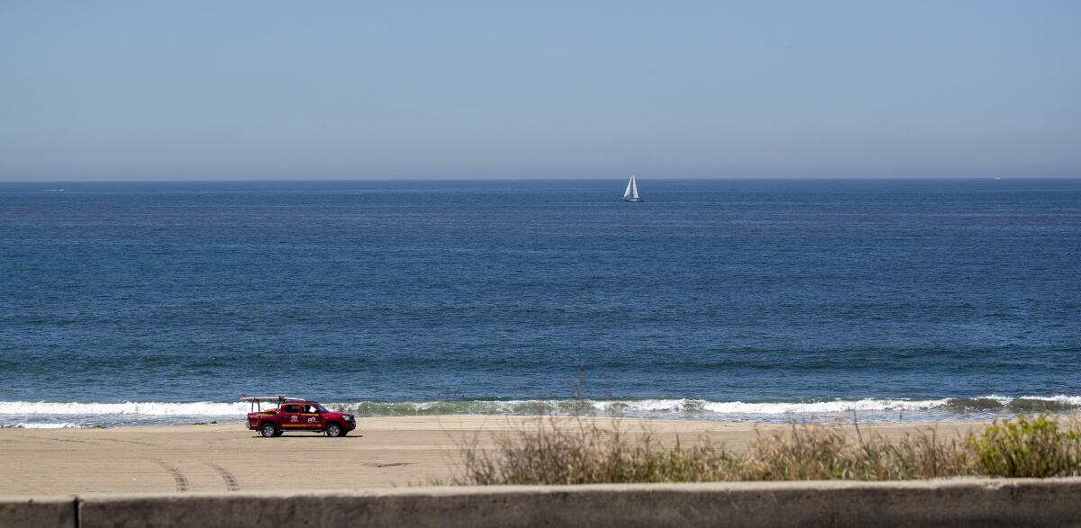 Playa Del Rey Beach is seen in April 2020. 