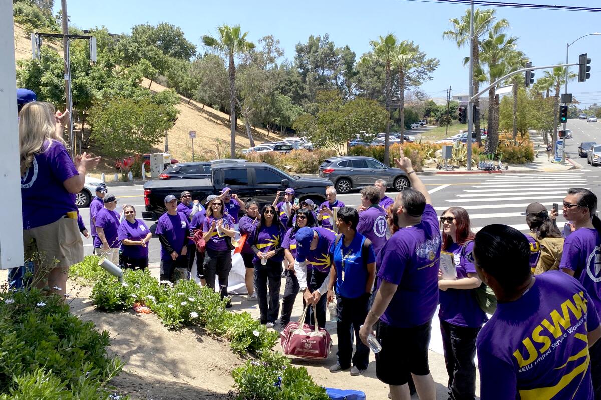 Thousands gather outside Dodger's Stadium to protest team's