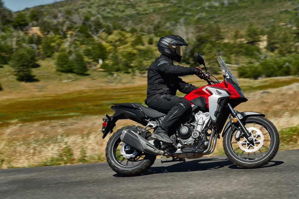 A change of tires will give the Honda CB500X an advantage when transitioning from pavement to off-road.