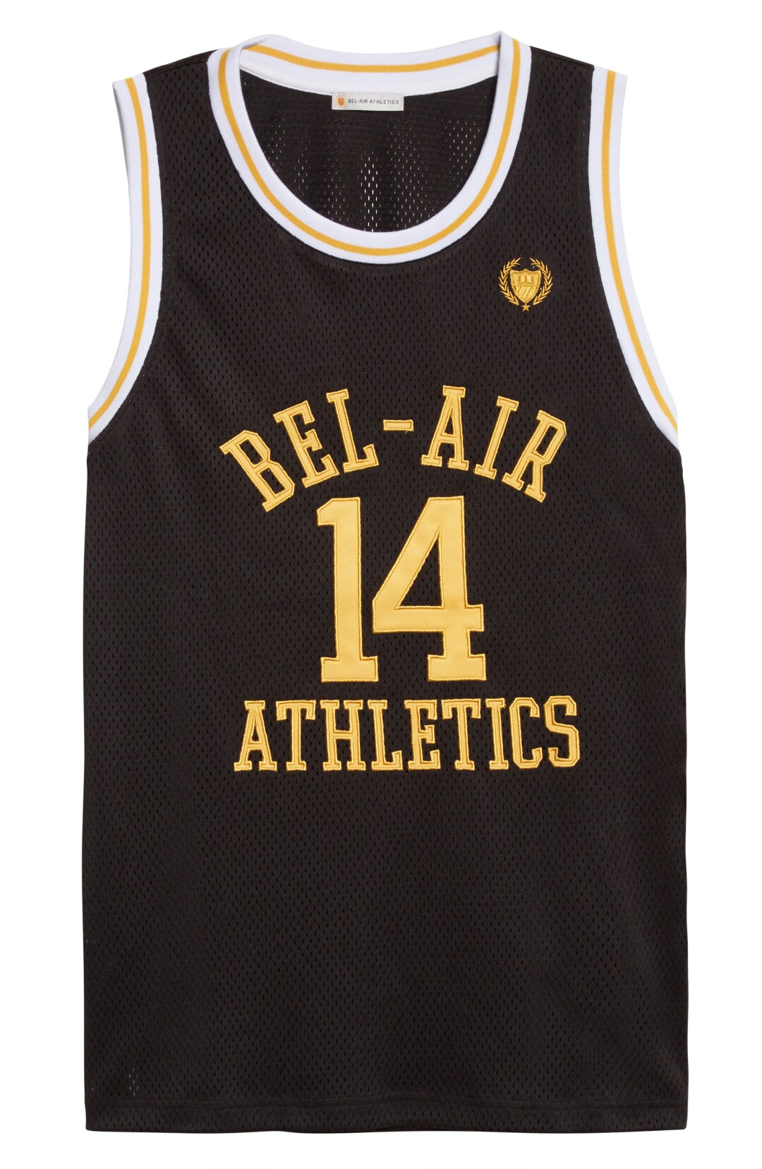 Μαύρη φανέλα Bel-Air Athletics με κίτρινη γραφή