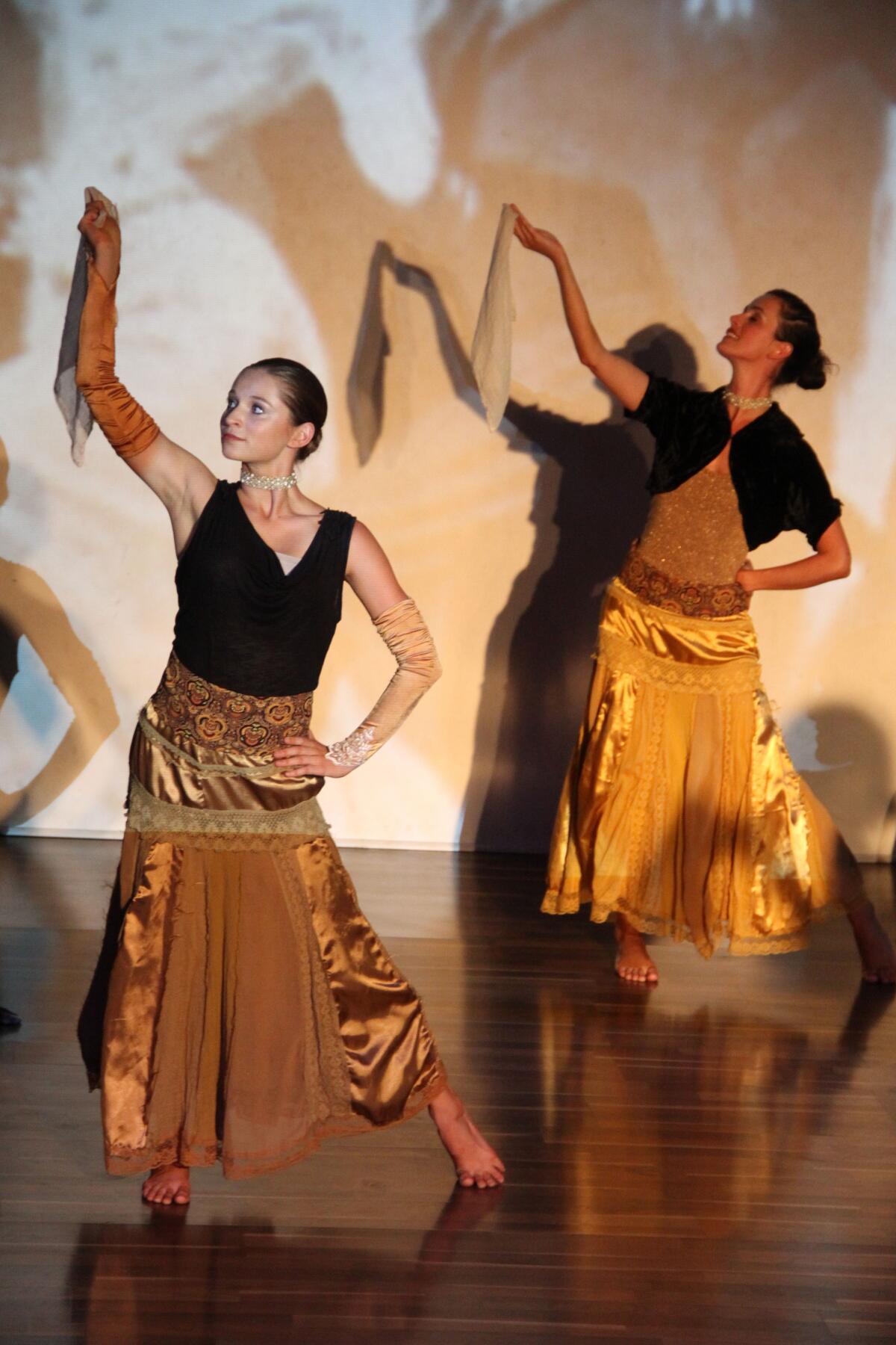 Mojalet Dance Collective dancers Angelica Bell and Alyssa Kinnear.  