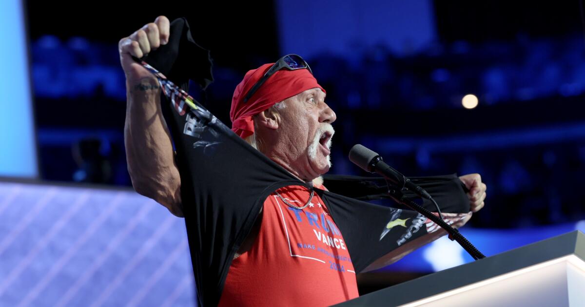 Hulk Hogan rips off his shirt during fiery RNC speech: ‘Let Trumpamania run wild’