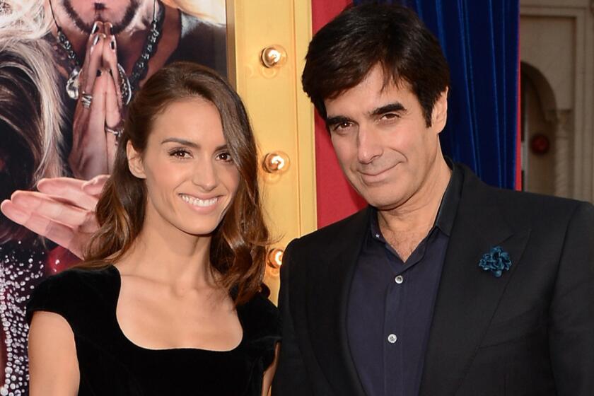 Chloe Gosselin and David Copperfield at the premiere of "The Incredible Burt Wonderstone" last March in Hollywood. Copperfield played himself in the movie.