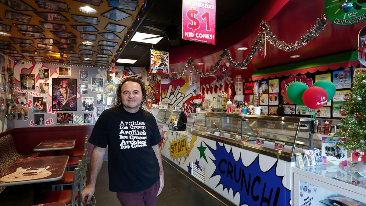 Shant Keuilian is the co-owner of Archie’s Ice Cream in Tustin along with his brothers Raffi and Troy. The shop has become a favorite among locals for its vibrantly painted walls, musical origins and celebrity autographs, and its frozen treats.
