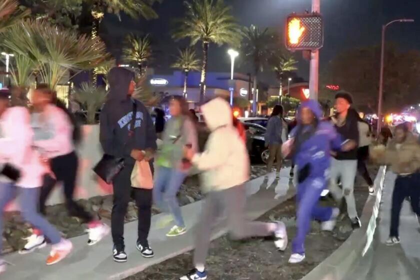 A disturbance involving a large crowd of juveniles shut down streets around the Del Amo Fashion Center in Torrance on Dec. 30, 2023 …