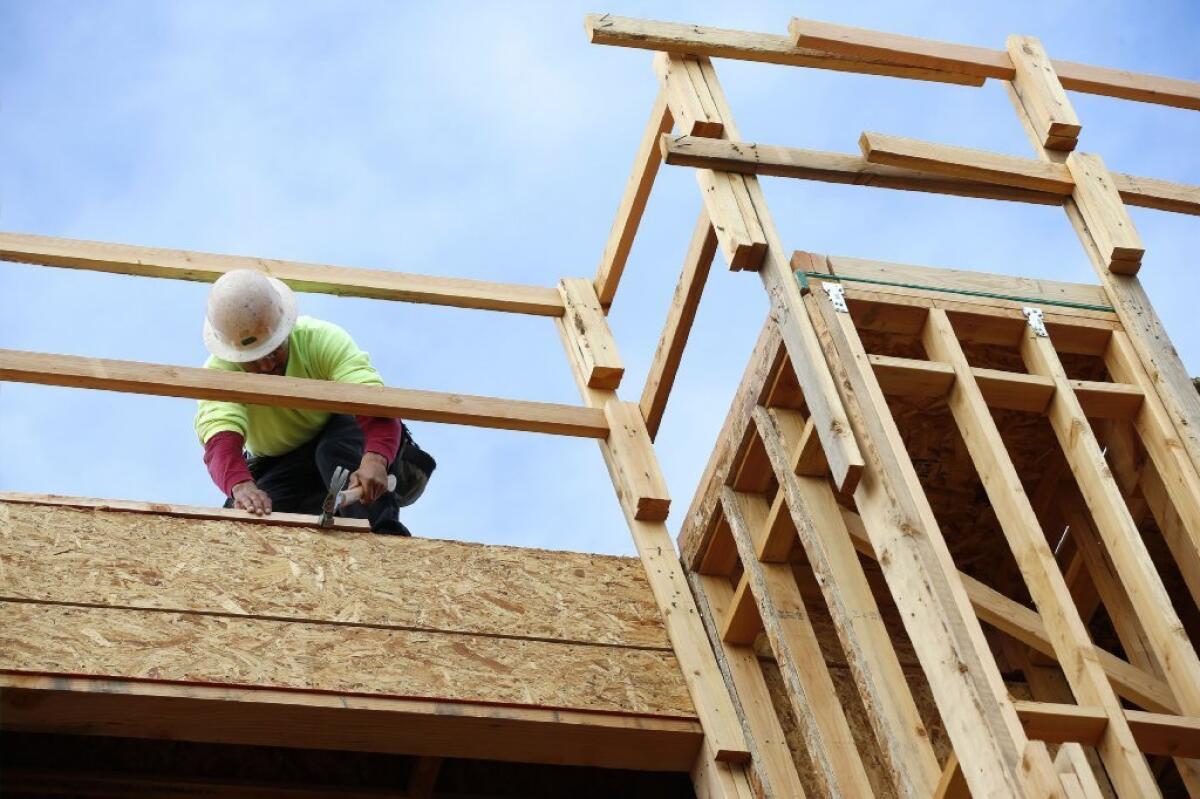 A home under construction in Phoenix in January.