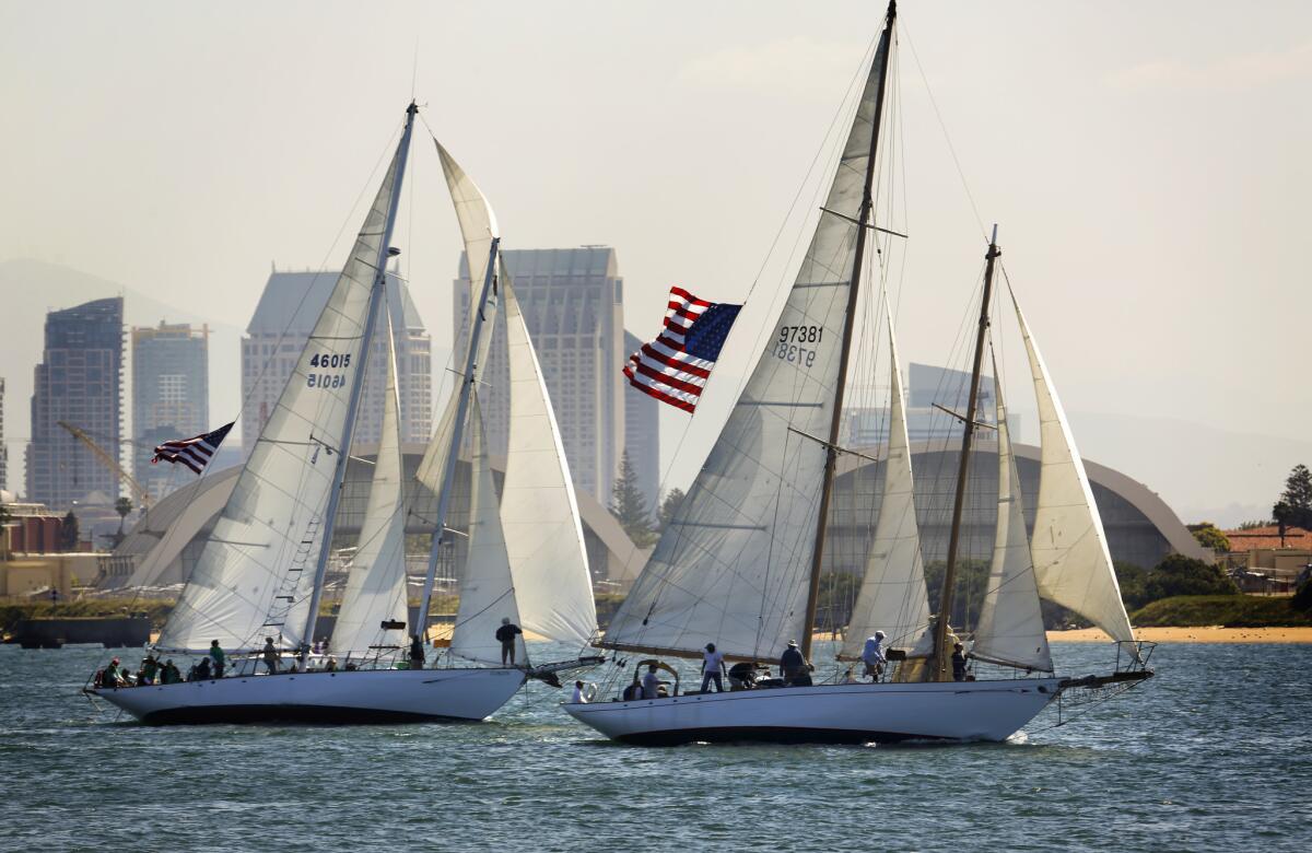 Schooners race each other for this charity event.