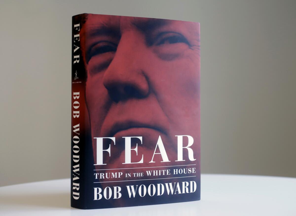 Bob Woodward's new book, "Fear: Trump in the White House," comes out Tuesday.