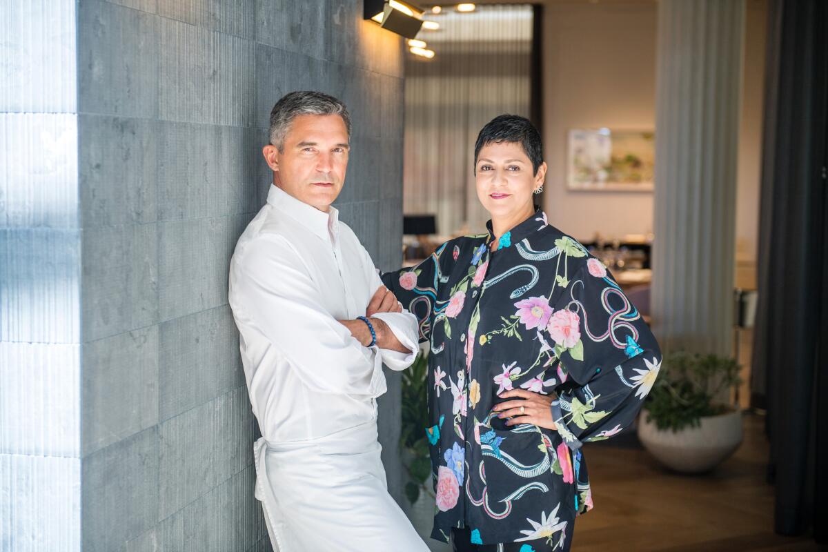 Chef Tony Esnault and restaurateur Yassmin Sarmadi