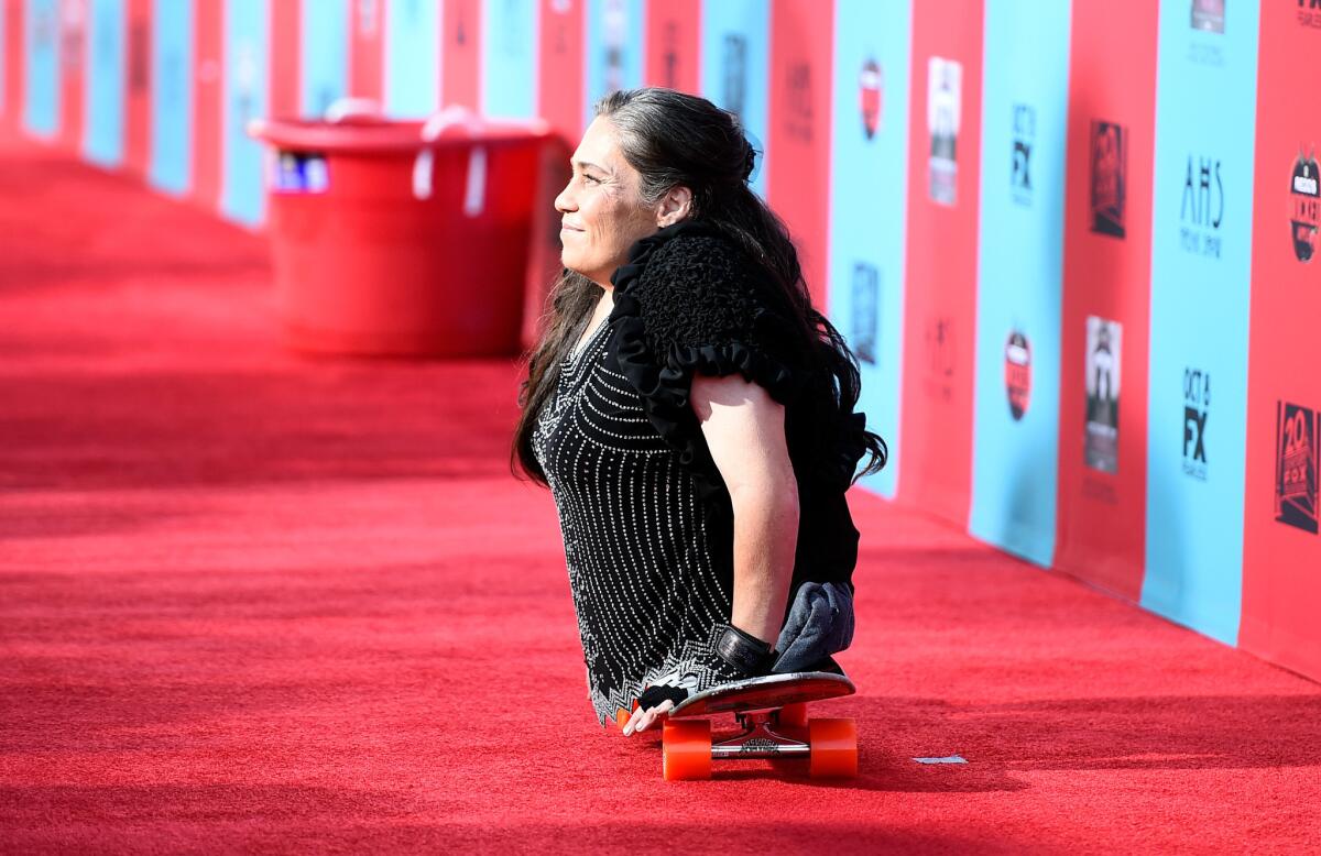 Rose Siggins attends the premiere of "American Horror Story: Freak Show" in Los Angeles in 2014.