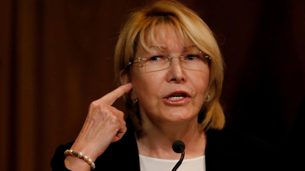 "We are confronting a crime against humanity," Venezuelan Atty. Gen. Luisa Ortega Diaz says at a news conference Monday.
