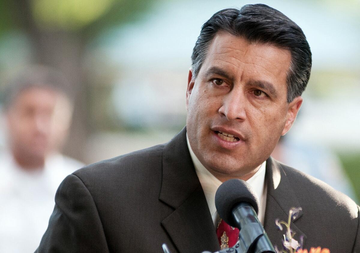Republican Nevada Gov. Brian Sandoval was among those outraged when a state GOP lawmaker said he would vote to reinstate slavery if his constituents wished.