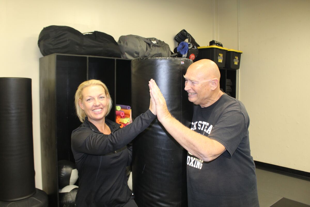 Ingrid Johnson and Mike Davis have started a new Rock Steady Boxing program for Parkinson's disease patients in Carmel Valley.