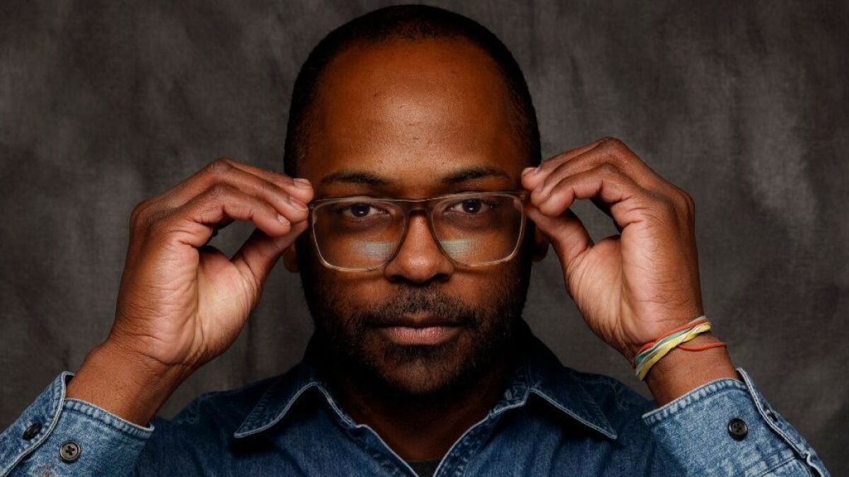 Director RaMell Ross, from the film "Hale County This Morning, This Evening," is photographed in the L.A. Times Studio during the Sundance Film Festival in Park City, Utah.