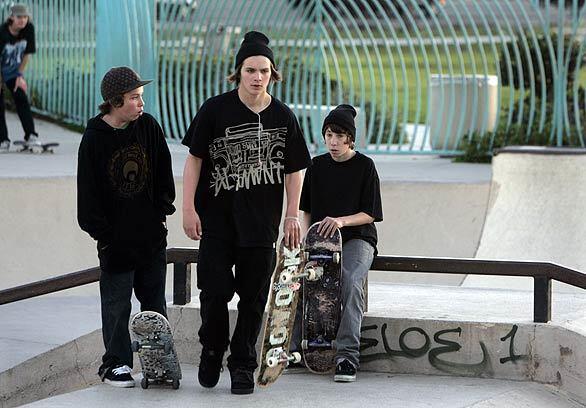 Skaters at park