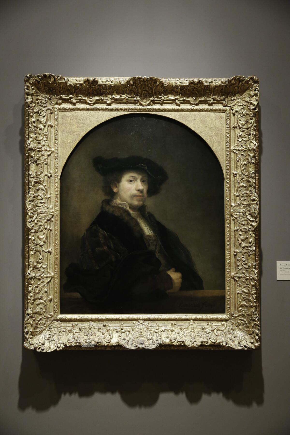 Rembrandt's "Self Portrait at the Age of 34," 1640. Oil on canvas, 102 centimeters by 80 centimeters.