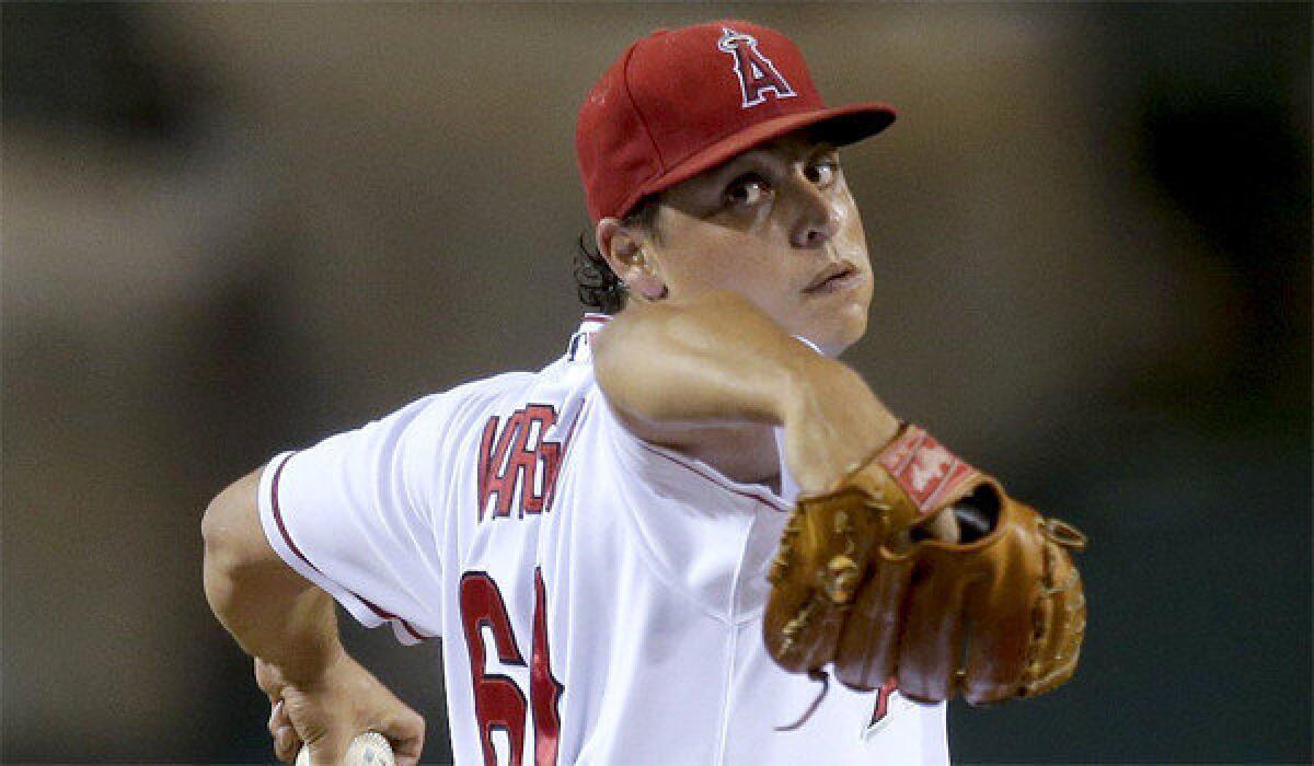 Jason Vargas held the American League West champion Oakland Athletics scoreless in a complete game shutout Tuesday in which he gave up four hits and struck out five batters with one walk.