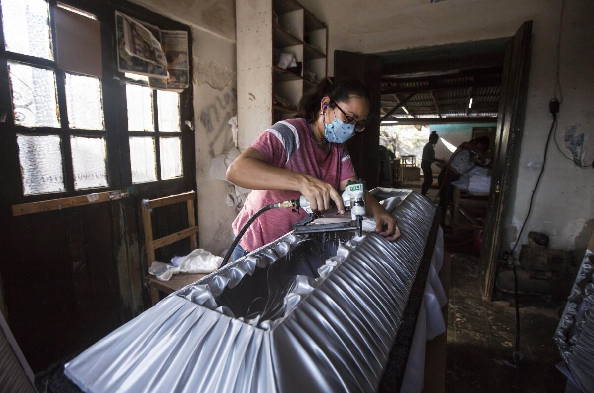 A coffin-maker in southern Mexico.