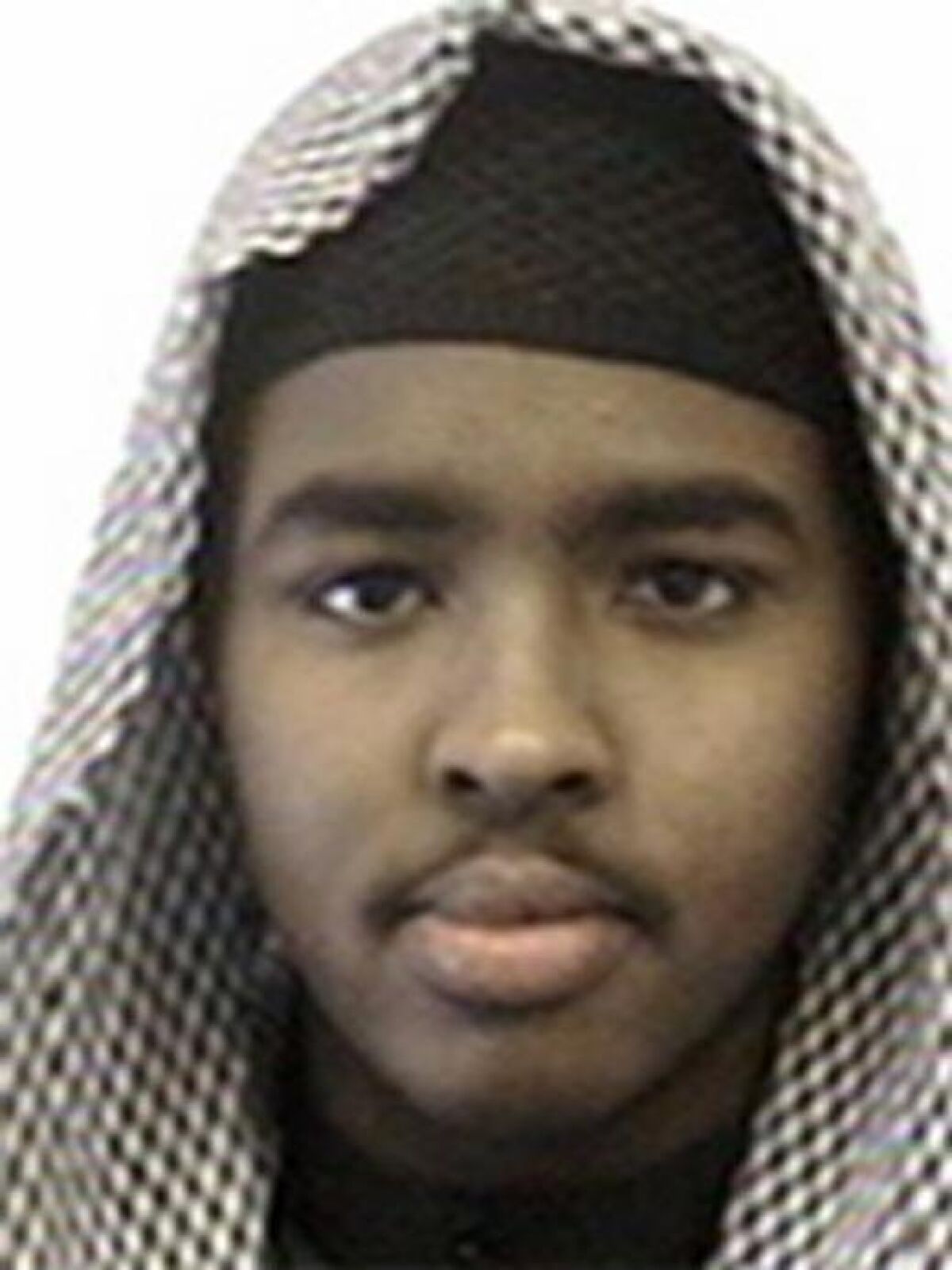 This undated photo provided by the FBI shows Mohamed Abdullahi Hassan, who turned himself in to authorities in Africa, the U.S. State Department said Monday, Dec. 7, 2015. A former Minnesota resident, Hassan joined al-Shabab in Somalia more than seven years ago and more recently went online to urge others to carry out violence on behalf of the Islamic State group, authorities said. (FBI via AP)