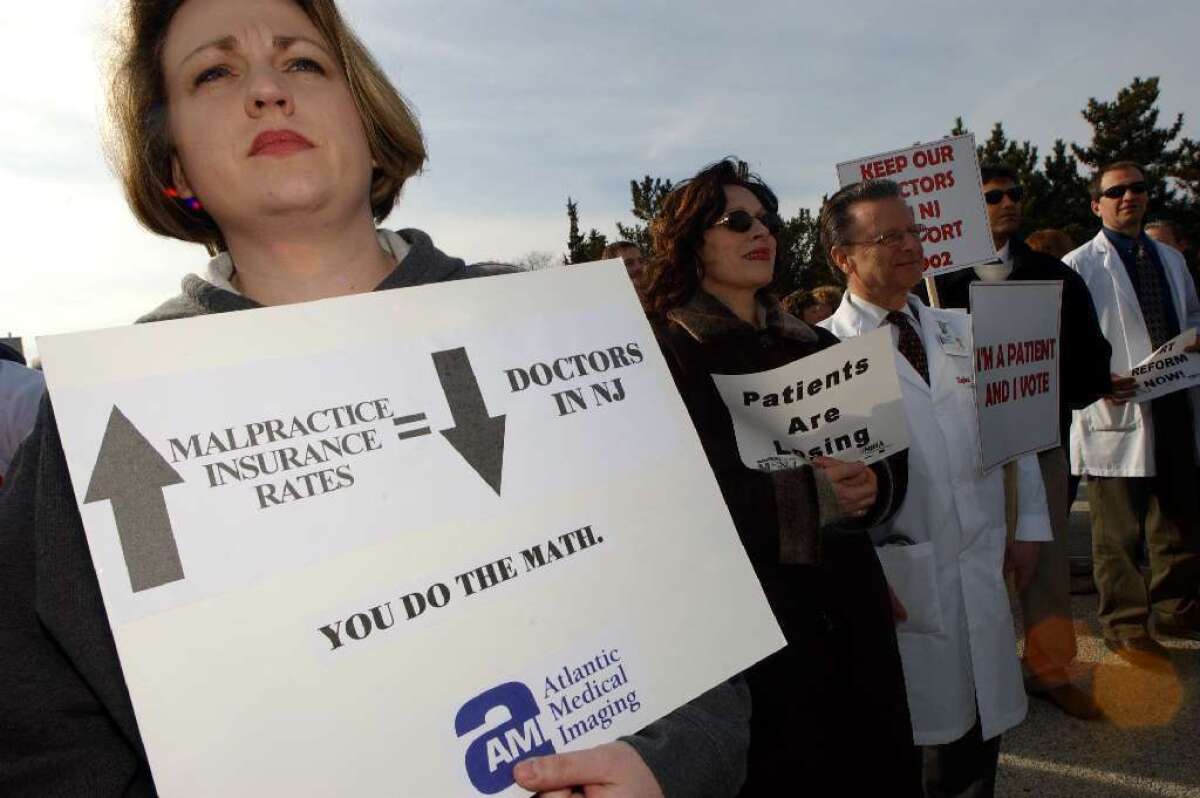 Careful what you wish for: New Jersey protestors back a malpractice cap.
