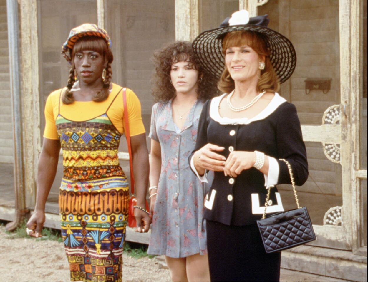Wesley Snipes, John Leguizamo and Patrick Swayze, from left, in "To Wong Foo, Thanks For Everything, Julie Newmar."