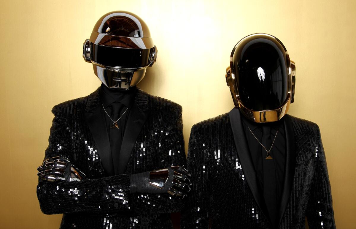 Thomas Bangalter, left, and Guy-Manuel de Homem-Christo from the group Daft Punk.