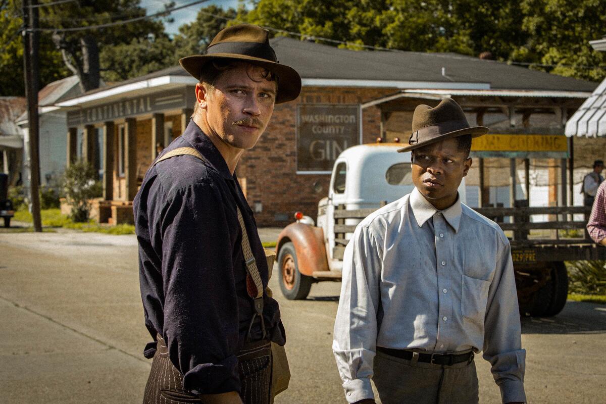 Garrett Hedlund, left, and Jason Mitchell appear in "Mudbound" by Dee Rees, an official selection of the Premieres program at the 2017 Sundance Film Festival.