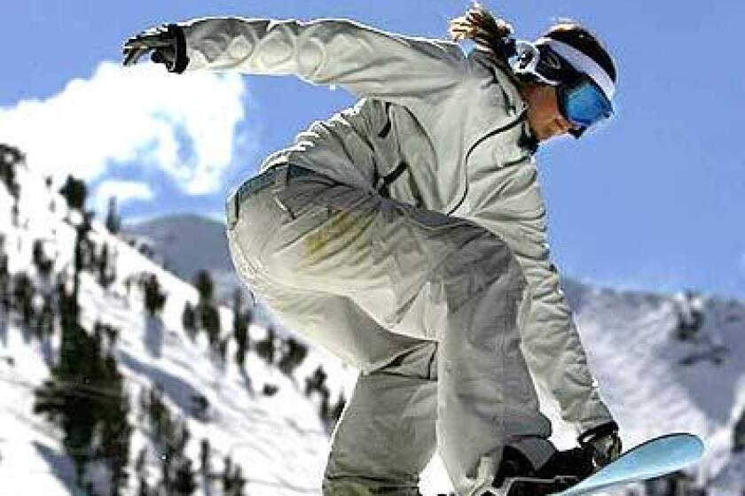A snowboarder catches air at Mammoth Mountain Ski Area. In 2004, 1.5 million skiers and snowboarders rode Mammoths lifts  second in the nation only to Vail, Colo.